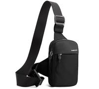 BarlouWay Sling Bag Brusttasche Klein Herren Damen Schultertasche Wasserdicht Schulter Umhängetasche Klein Crossbody Handytasche für Jungen und Mädchen die Outdoor Sportarten wandern (Schwarz)