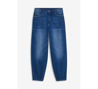 Loose-fit-Jeans BONPRIX, Damen, Gr. 50, N-Gr, blau denim (länge: regulär), Obermaterial: 98% Baumwolle, 2% Elasthan, loose fit, Jeans, Loose Fit, Barrel Jeans Schnitt, 5-Pocket-Style, mit Elasthan-Ant