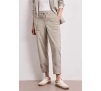 Schlupfhose STREET ONE, Damen, Gr. 40, Länge 28, clay sand, Web, Obermaterial: 98% Baumwolle, 2% Elasthan, bequem knöchelfrei, Hosen Schlupfhose, Barrel Leg Hose in Papertouch-Qualität (20083218-40) c