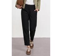 Stoffhose STREET ONE, Damen, Gr. 34, Länge 28, schwarz, Stoff, 55% Viskose, 42% Polyester, 3% Elasthan, unifarben, comfort fit normal, Hosen Stoffhose, High Waist (62523834-34) schwarz