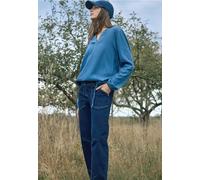 Loose-fit-Jeans CECIL, Damen, Gr. 32, Länge 28, rinsed wash, Jeans, 82% Baumwolle, 15% Polyester, 3% Elasthan, unifarben, normal, Jeans, High Waist (91853243-32) rinsed wash