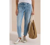 Barrel Leg Jeans mit aufgesetzten Taschen
