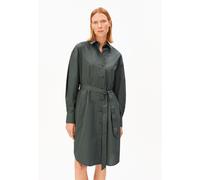 BARREL POPLIN KLEID | 100% Bio-Baumwolle - grau (L)