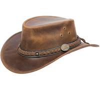 Barrington Lederhut - Edler Cowboyhut im Australian Style für Damen und Herren, wasserabweisend & robust, ideal für Outdoor, Reisen & Abenteuer (DE/NL/SE/PL, Alphanumerisch, XL, Braun)