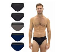Barrio 13 Herren Slips 5er Pack Unterhosen aus Baumwolle 2x Schwarz 2x Blau 1x Grau XXL