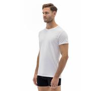 Barrio 13 T-Shirt Herren Rundhals 3er Pack - Stretch Baumwolle Unterhemd mit Kurzarm Slim Fit Weiss S