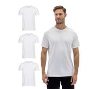 Barrio 13 T-Shirt Herren 3er Pack aus 100% Baumwolle Regular Fit Basic Rundhals 3x Weiss M