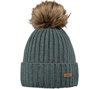 Barts Damen Strickmütze Augusti Beanie mit Bommel Dark Celadon 14