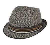 Barts Fluoriet Trilby Strohhut Strohtrilby Sommerhut Sonnenhut Strandhut Herren - Sommer Frühling-Sommer - One Size braun