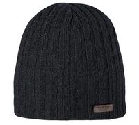 Barts Herren Beanie Haakon – Lambswool Strickmütze – Schwarz – One Size