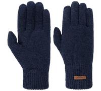Barts Haakon Lambswool Handschuhe Herren - Strickhandschuhe Fingerhandschuhe Wollhandschuhe mit Futter Winter Herbst-Winter - L/XL dunkelblau-meliert
