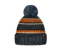 Barts Herren Strickmütze gestreifte Männermütze mit Bommel Goser 0355 Blue 04