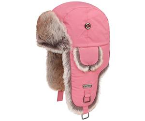 Barts Karo Kamikaze Kinder Fliegermütze Pilotenmütze Wintermütze - Kindermützen Lapeer Skimützen mit Ohrenklappen, Futter, Klettverschluss Herbst-Winter Winter - One Size rosa