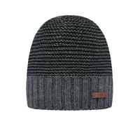 Barts M David Beanie Dark Heather, Größe One Size - Herren Kopfbedeckung, Farbe Gestreift-Grau