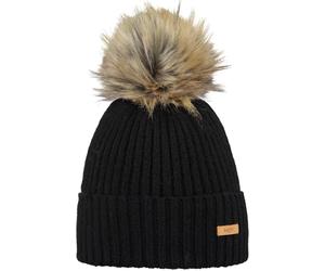 Barts - Mütze mit Bommel - Augusti Beanie Black für Damen aus Wolle - schwarz schwarz one size