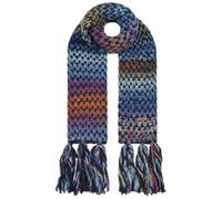 Barts Nicole Schal Winterschal Damenschal Damen - Streifenschal Strickschal mit Fransen Winter Herbst-Winter - One Size blau