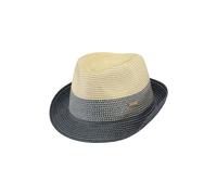 Hut mit Streifenmuster und Label-Detail One Size men Blau