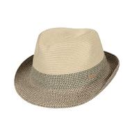 Hut mit Streifenmuster und Label-Detail One Size men Blau