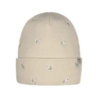 Barts Vinson Poodle Beanie Strickmütze Umschlagmütze (One Size - cremeweiß)