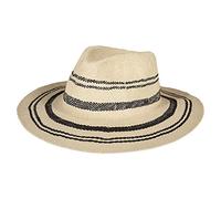 Barts W Kayley Hat Gestreift-Beige - Breitkrempiger stylischer Damen Fedora-Hut, Größe One Size - Farbe Black