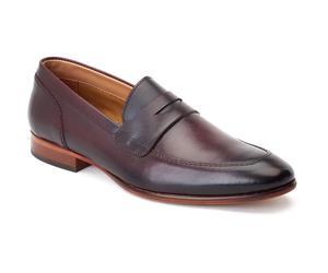 Base London Bruno Leder Herren Bordo Loafer EU 44.5 / UK 10
