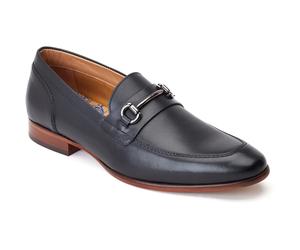 Base London Russo Leder Herren schwarze Mokassins EU 44.5 / UK 10