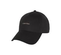 Baseball Cap CALVIN KLEIN "COTTON TWILL W/ HW CAP", Damen, schwarz, Web, Baumwolle, unifarben, Caps, Größenverstellbar mit festem Schirm (65974108-0) schwarz