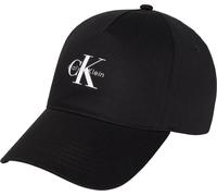 Calvin Klein Damen Cap Printed Monologo aus Baumwolle, Schwarz (NA Black), Einheitsgröße