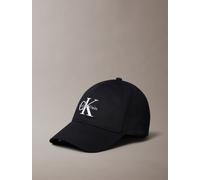 Baseball Cap CALVIN KLEIN JEANS "MONOLOGO EMBROIDERY BASEBALL HAT", Damen, schwarz, Web, Baumwolle, unifarben, Caps, Mit festem Schirm (63997340-0) schwarz