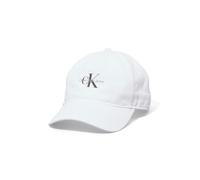 Baseball Cap CALVIN KLEIN JEANS "MONOLOGO PRINTED BASEBALL CAP", Herren, hellweiß, Web, Baumwolle, unifarben, Caps, Mit festem Schirm (60354619-0) hellweiß