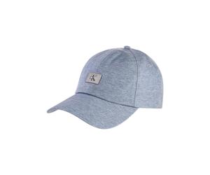 Baseball Cap CALVIN KLEIN "MONOLOGO EMB BB CAP - HEATHERED", Herren, blau (grau heather), Web, Kunstfaser, unifarben, Caps, Regular fit und größenverstellbar (41420956-0) grau heather
