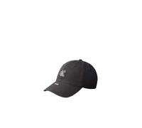 Baseball Cap CALVIN KLEIN "WASHED COTTON CANVAS SMALL FRAYE", Herren, pirate schwarz, Web, Baumwolle, unifarben, Caps, Regular fit und größenverstellbar (55371012-0) pirate schwarz