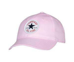 Baseball Cap CONVERSE "CAN CHUCK PATCH CURVE BRIM HAT für kids 8-15 Jahre", Mädchen, rot (cherry bloss), Stoff, Baumwolle, bestickt, unifarben, Basic, Caps, mit Klettverschluss, im Basic-Stil (9163365