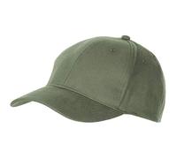 Baseball Cap, flach, Stofflasche, Messingverschluss, Oliv, Brushed