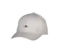 Baseball Cap GANT "HIGH SHIELD COTTON TWILL", Herren, eggshell, Web, Baumwolle, unifarben, Caps, Regular fit mit Markenlogo (72562914-0) eggshell