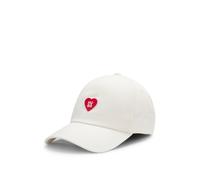 Baseball Cap HUGO "Cara Valentine", Damen, open weiß 116, Twill, Baumwolle, unifarben, Caps, mit Aufnäher, Baumwoll-Twill (26610210-0) open weiß 116