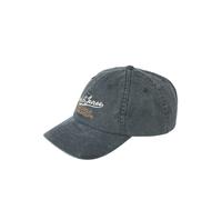 Baseball Cap JACK & JONES "JACSOFT BASE PABLO CAP SN", Herren, grau (schwarz navy), Web, Baumwolle, bedruckt, Caps (74082207-0) schwarz navy
