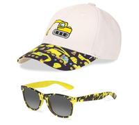 Baseball Cap Kinder Sonnenbrillen, Kinder Kappe mit Besticktem Bagger Cartoon Snapback Cap Sommer Schirmmütze UV Schutz Verstellbar Basecap für Junge 2-8 Jahre, Ideal für Freizeit und Outdoor-Sport