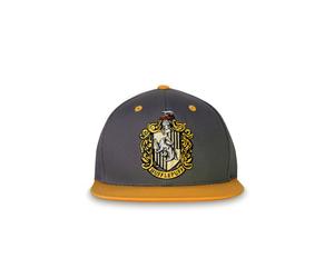 Baseball Cap LOGOSHIRT "Harry Potter - Hufflepuff", Herren, grau (grau, gelb), 100% Baumwolle, bestickt, Caps, mit lizenziertem Originaldesign (21097042-0) grau, gelb