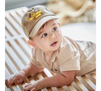 Baseball Cap MAXIMO, Herren, Gr. 47/49, beige, Baumwolle, gemustert, Caps Baseball Cap, Bagger-Motiv, mit Stickerei, mit Klettverschluss, Baumwolle (10901014-47)