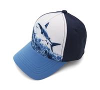 Baseball Cap MAXIMO, Herren, Gr. 51/53, navy, Canvas, Obermaterial: 75% Baumwolle, 25% Polyester, Caps Baseball Cap, Navy, Hai-Motiv, Klettverschluss, Basecap, Jungen (66106355-51)