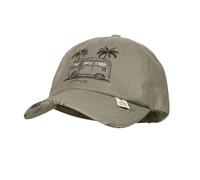 Baseball Cap MAXIMO, Herren, Gr. 53/55, khaki, Web, Obermaterial: 55% Leinen, 45% Baumwolle, Caps Baseball Cap, Leinen-Mix, Camping-Motiv, Cap, Jungen (73882140-53)