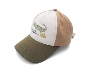 Baseball Cap MAXIMO, Jungen, Gr. 49/51, wollweiß, tee, Canvas, Baumwolle, Caps, Motiv Krokodil, Basecap, 5-Panel, Klettverschluss, Jungen (91943006-49) wollweiß, tee