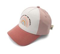 Baseball Cap MAXIMO, Jungen, Gr. 53/55, wollweiß, ash rose, Canvas, Obermaterial: 100% Baumwolle, Caps, Regenbogen-Motiv, Basecap, 5-Panel, Klettverschluss, Mädchen (48258426-53) wollweiß, ash rose