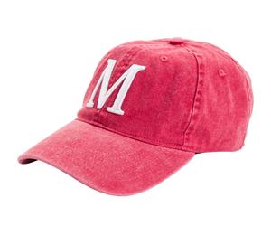 Baseball Cap MUSTANG "Jamie", Herren, rot, Canvas, Baumwolle, unifarben, used, washed, Caps, Größenverstellbar, Washed Look, mit großer Stickerei vorne (34984931-0) rot