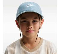 Baseball Cap NIKE SPORTSWEAR "K NK CLUB CAP US CB DENIM", Kinder, aegean storm, weiß, Obermaterial: 100% Baumwolle, Caps, für Jugendliche, sportlicher Stil (56757321-0) aegean storm, weiß