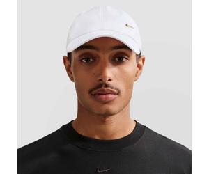 Baseball Cap NIKE SPORTSWEAR "U NK DF CLUB CAP U CB MTSWSH L", Damen, Gr. S, weiß, metall1, Obermaterial: 100% Polyester, Caps, mit gebogenem Schirm, mit Metall-Swoosh-Logo, mittelhohe Passform (73988