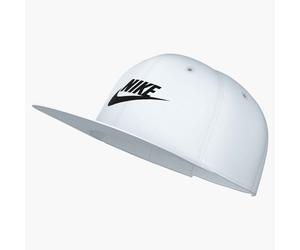 Baseball Cap NIKE SPORTSWEAR "U NK DF PRO CAP S FB FUT L", Damen, Gr. L, weiß, Obermaterial: 100% Polyester, Caps, mit verstellbarem Verschluss, für sportliche Aktivitäten (12576901-L) weiß