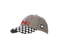 Baseball Cap P-51 Mustang Airforce US Army Bomber USAAF Kokarde Vintage Kariert