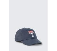 Baseball Cap TOM TAILOR DENIM, Herren, blau (schwarz twill yarn dye), Denim/Jeans, Baumwolle, bestickt, Caps, mit Peanuts-Stickerei im Jeans-Look (77969736-0) schwarz twill yarn dye